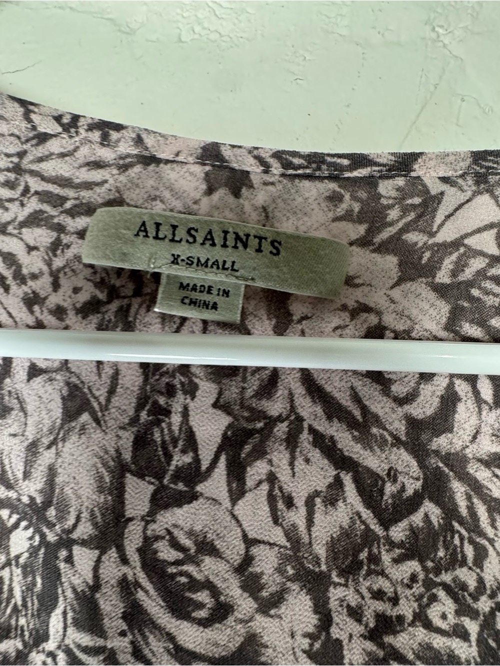 All Saints Penny Rosey Top Dusty Pink Size XS Flowy Chic Contemporary Chiffon - Picture 4 of 12